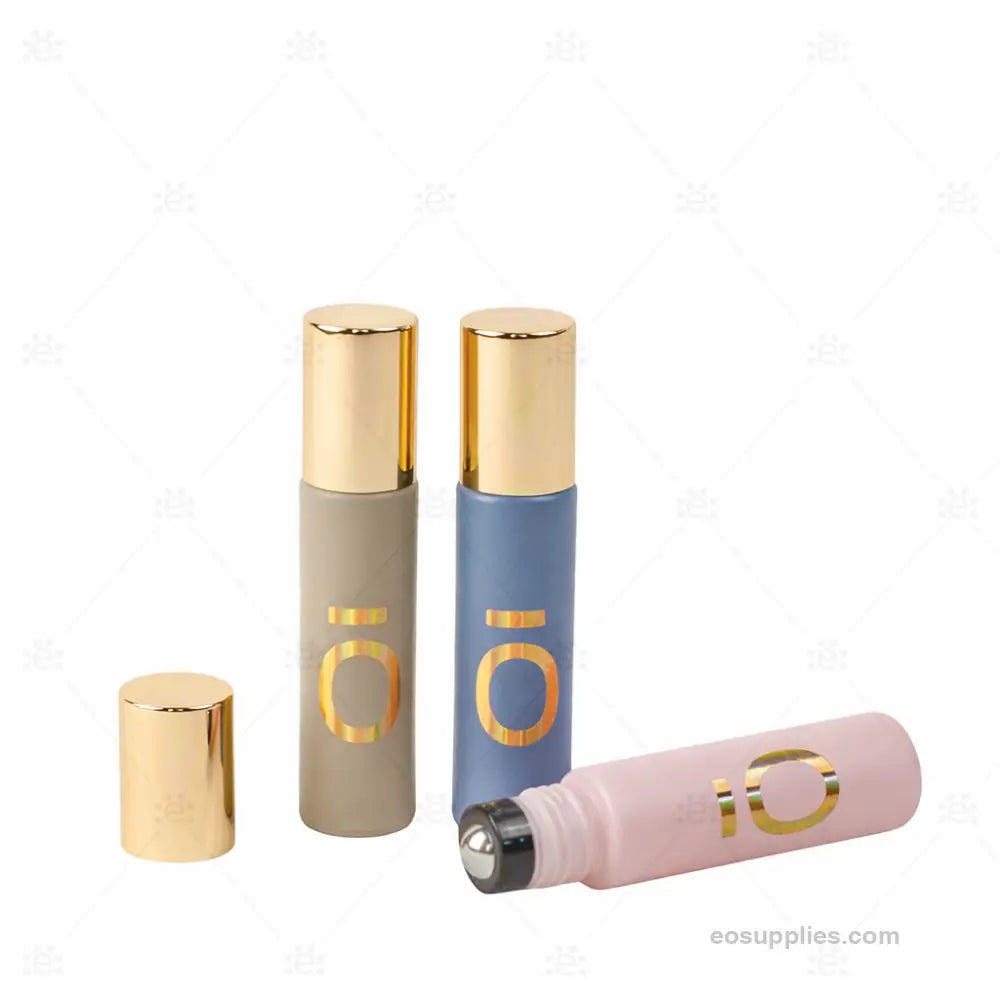 10ml dōTERRA Nordica Roller Bottles Set with Gold Caps (3pk) Glass Roller Bottle