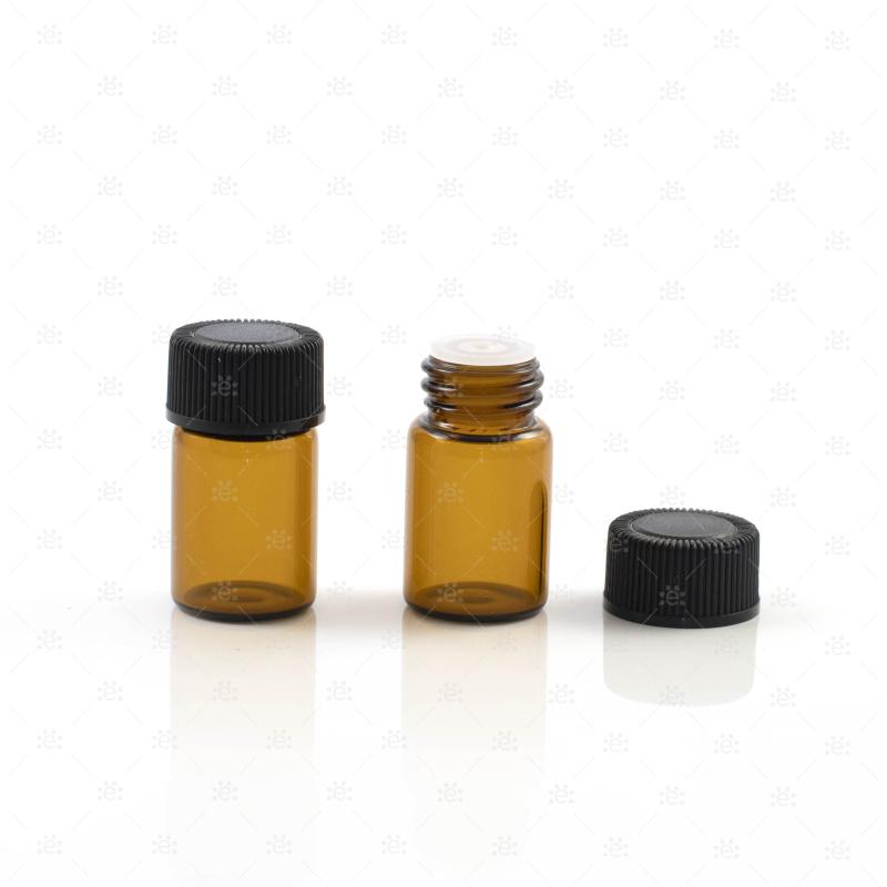 5/8 (2ml) Dram Amber Sample Vial Bottles (10 pack)