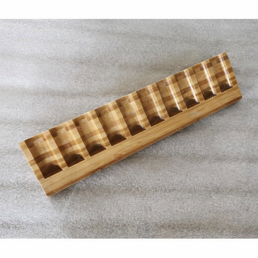 Bamboo Roller Bottle Display Stand (for 10 roller bottles)