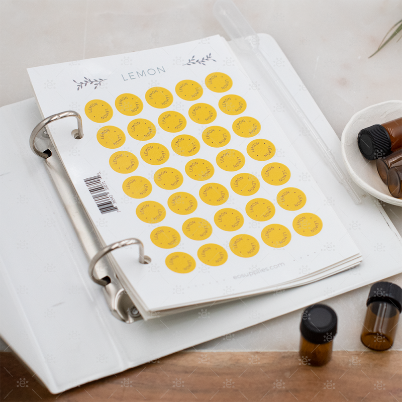 Bottle Cap Stickers:  Replacement Sheets (Doterra Blends) - 35 Per Sheet) Labels