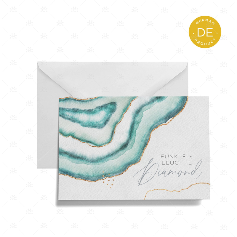 Gemstone Rank Recognition Card - Diamond German Gift Cards