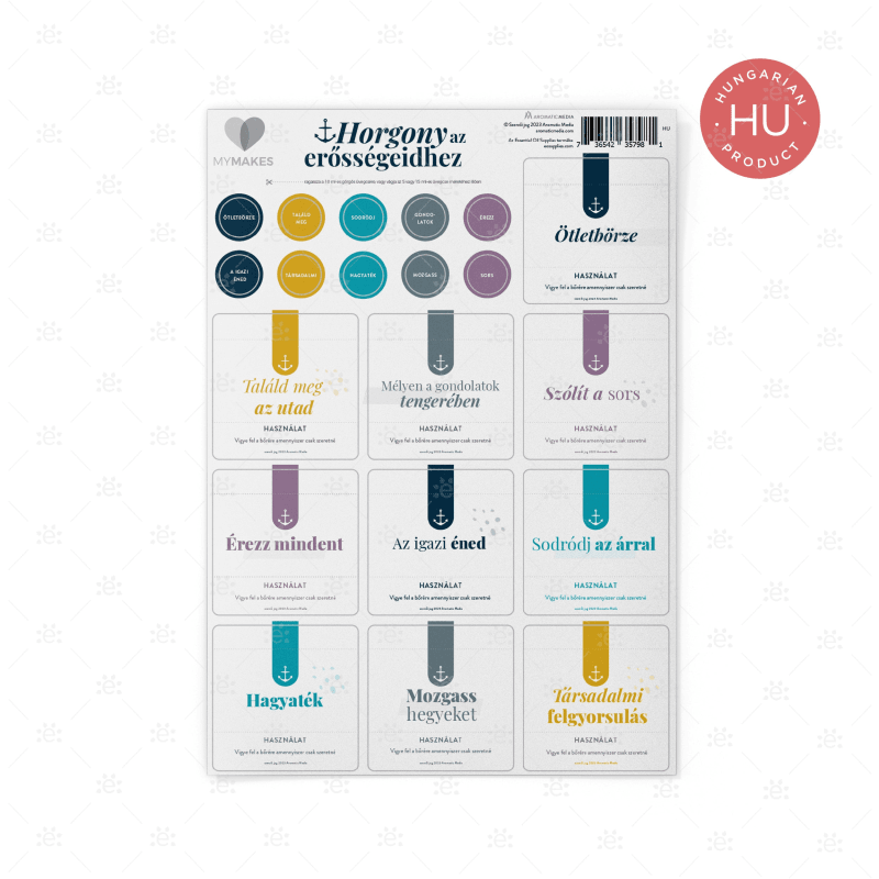 MyMakes : Anchor to your Strengths - Label Sheet - HUNGARIAN