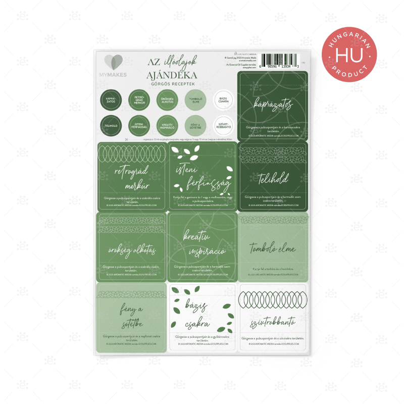 MyMakes : Gifts of the Essential Oils - Label Sheet - HUNGARIAN