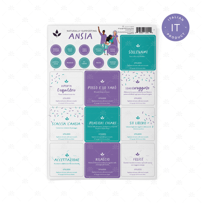 MyMakes : Naturally Supporting Anxiety - Label Sheet - ITALIAN