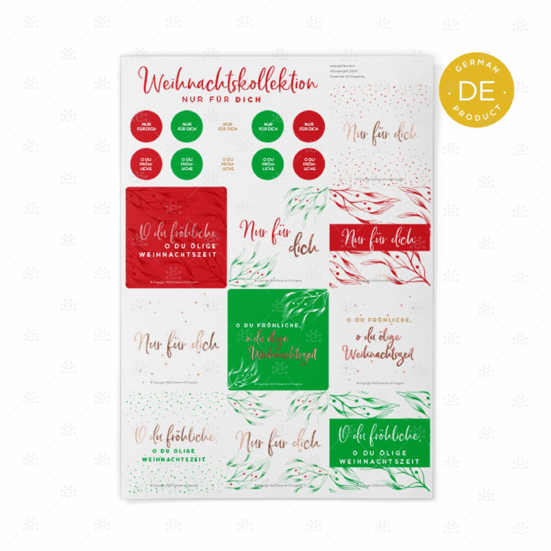 Christmas Collection Especially For You - Label Sheet German Labels
