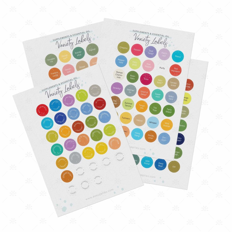Doterra Every Oil & Supplements Label Sheets (7 Sheets) Labels