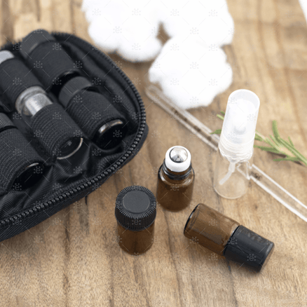 Essential Oil Emergency Kit (With Case Bottles First Aid Brochure & Cap Stickers) Diy Kits