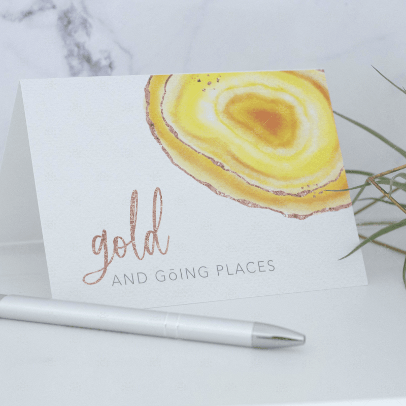 Gemstone Recognition Card - Gold