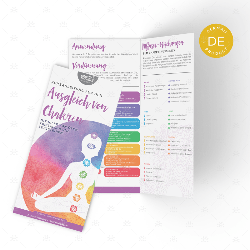 Essential Knowledge Series - Quick Reference Guide To Balancing Chakras Using Oils Rack Card (25