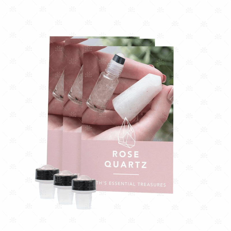 Rose Quartz Luxury Gemstone Roller (3 Pack) Accessories & Caps