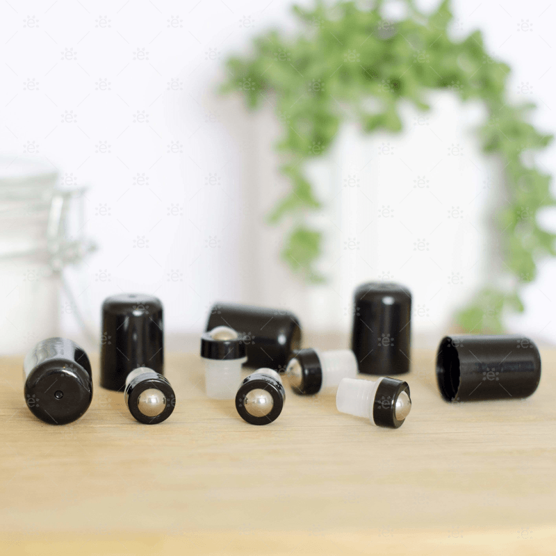 Stainless Steel Roller & Cap For 5 15Ml Bottles (Fits Most Essential Oil Bottles) X5Pk Accessories