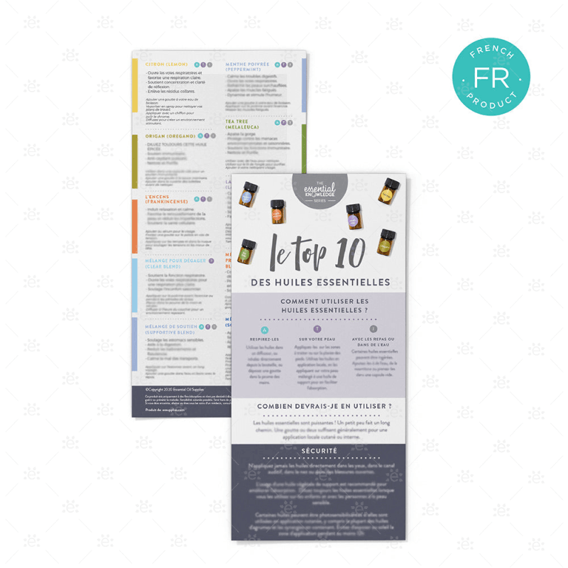 Essential Knowledge Series:  Top Ten Oils Rack Card (Single) (French - Fr) Cards