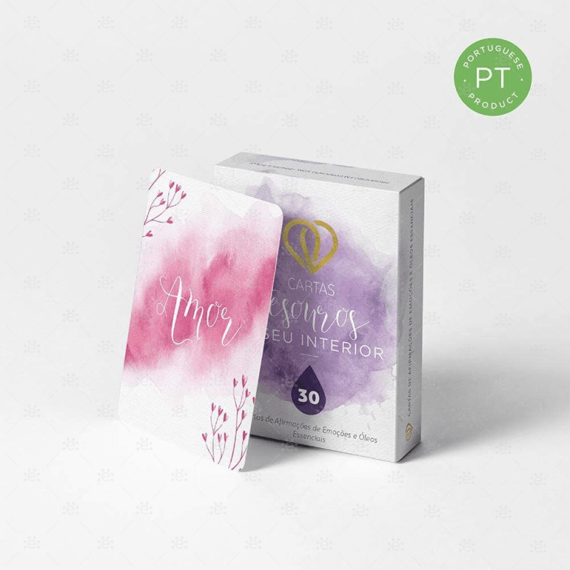 Treasures Within (Portuguese Edition - Pt):  Emotions & Essential Oil Affirmation Cards (With Bottle